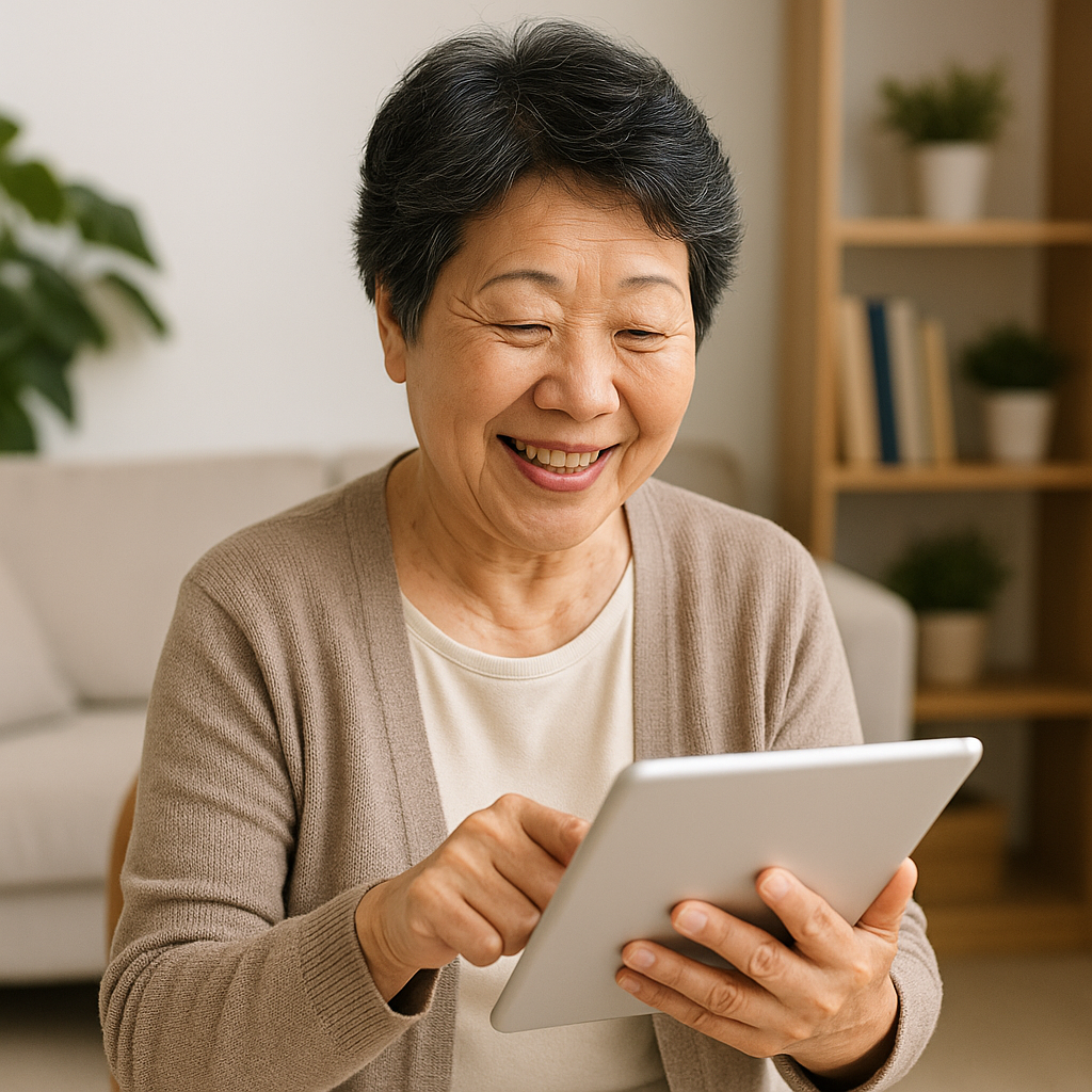 長輩使用平板